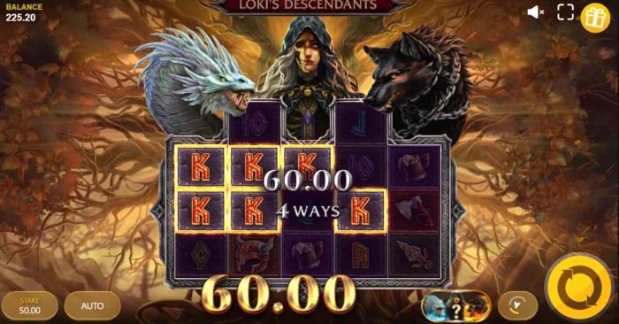 Loki's Descendants - modalità Monster Spins in fase attiva